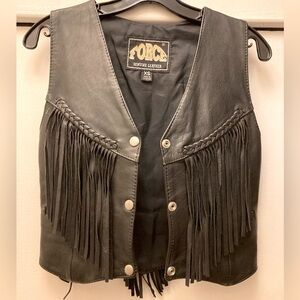 Women’s FORCE Genuine Leather Motorcycle Vest